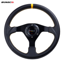 將圖片載入圖庫檢視器 12.6inch Steering Wheel Genuine Leather Racing Drift Pc Sim Game Steering Wheels Control Frame Aluminum 6061-T6 PCD=70mm
