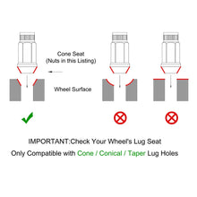 Carregar imagem no visualizador da galeria, Thread Length 30mm Wheel Bolts Forged Nuts M14x1.5 M14x1.25 M12x1.5 M12x1.25 Screw for Bmw Benz Audi VW Golf 20Pieces/Set