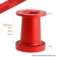將圖片載入圖庫檢視器 51mm 76mm 101mm Steering Wheel Extension Hub Spacer Sandblasting Red Anodizing for Racing Simulator Game Race Car