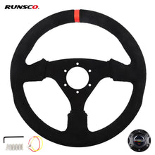 將圖片載入圖庫檢視器 13inch 330mm Racing Steering Wheel Suede Competitive Drift PC Game Universal PCD 6x70mm