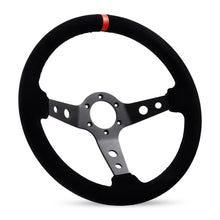 Carregar imagem no visualizador da galeria, 14Inch Racing Steering Wheel Suede 350mm Wheels with Horn Button Aluminum Frame PCD=6x70mm Deep-76mm Car/Game Universal