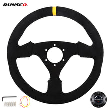 將圖片載入圖庫檢視器 13inch 330mm Racing Steering Wheel Suede Competitive Drift PC Game Universal PCD 6x70mm