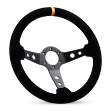 Carregar imagem no visualizador da galeria, 14Inch Racing Steering Wheel Suede 350mm Wheels with Horn Button Aluminum Frame PCD=6x70mm Deep-76mm Car/Game Universal