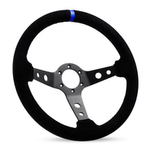 Carregar imagem no visualizador da galeria, 14Inch Racing Steering Wheel Suede 350mm Wheels with Horn Button Aluminum Frame PCD=6x70mm Deep-76mm Car/Game Universal