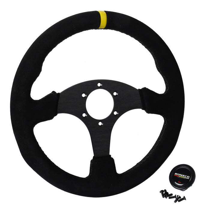 Runsco 330mm Flat Steering Wheel