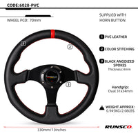 runsco sport steering wheel sim racing game rim wheel
