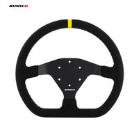 320mm Flat Steering Wheel Sim Racing Drift Pc Game Steering Wheel Control Suede Frame
