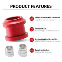 M10x1.5 Aluminum Shift Boot Collar Kit for Honda & Acura