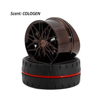 Solar Powered Rotating Wheel Hub Car Air Freshener | JDM Style Dashboard Perfume Diffuser & Aromatherapy Ornament