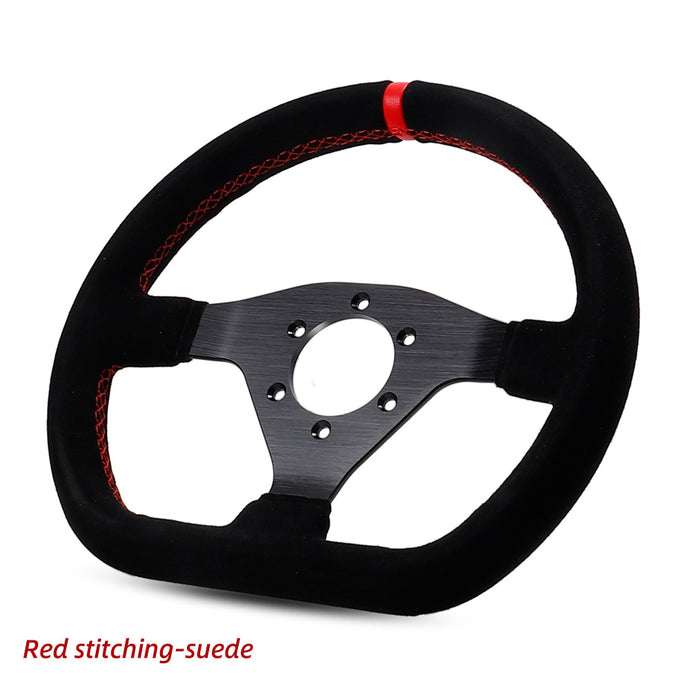 300mm Sim Racing Steering Wheel Flat Suede PCD=6x70MM