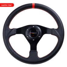 Load image into Gallery viewer, 12.6inch Steering Wheel Genuine Leather Racing Drift Pc Sim Game Steering Wheels Control Frame Aluminum 6061-T6 PCD=70mm
