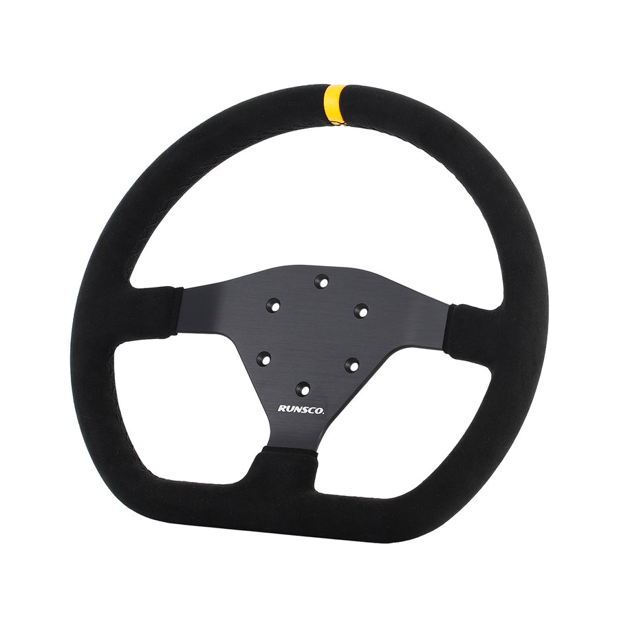 320mm Flat Steering Wheel Sim Racing Drift Pc Game Steering Wheel Control Suede Frame
