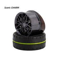 Solar Powered Rotating Wheel Hub Car Air Freshener | JDM Style Dashboard Perfume Diffuser & Aromatherapy Ornament