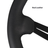 Runsco Performance 13Inch Steering Wheel Real Leather JDM Steering Wheel Pc Game Sim Racing Drift Steering Wheel