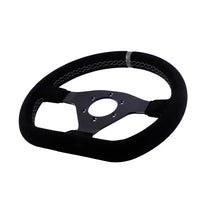 300mm Steering Wheel Flat Suede Car Drift Pc Sim Gaming Sport Control Rims Grey Stitching PCD-6x70mm
