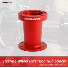 將圖片載入圖庫檢視器 51mm 76mm 101mm Steering Wheel Extension Hub Spacer Sandblasting Red Anodizing for Racing Simulator Game Race Car
