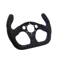 325mm Flat GT Steering Wheel Suede Racing Car/Game Rims Black with Horn Button