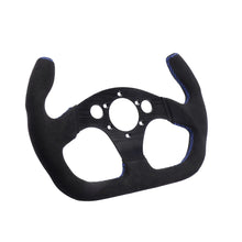 Cargar imagen en el visor de la galería, 325mm Flat GT Steering Wheel Suede Racing Car/Game Rims Black with Horn Button
