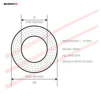 Silicone Meter Hose Coolant Intercooler Turbo Tube Air Intake Piping Water Hose Pipe 4Ply