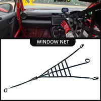 Racing Car Window Net Safety Gear Nylon Safety Mesh Universal Durable Vehicle Safety Accessory
