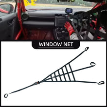 將圖片載入圖庫檢視器 Racing Car Window Net Safety Gear Nylon Safety Mesh Universal Durable Vehicle Safety Accessory
