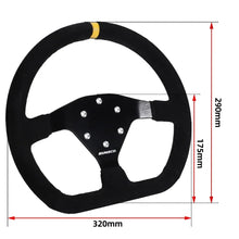Load image into Gallery viewer, 320mm Flat Steering Wheel Sim Racing Drift Pc Game Steering Wheel Control Suede Frame
