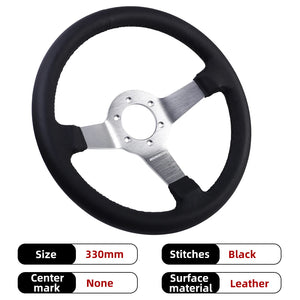 330mm 13Inch Steering Wheel Suede Leather Sport Drift Steering Wheel Aluminum Frame 6061-T6 70mm/PCD