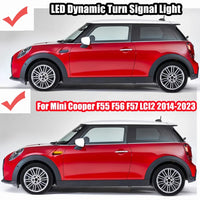 For Mini Cooper F55 F56 F57 Car Styling Dynamic Fender Led Side Marker Blinkers Turn Signal Scuttle Decoration 2014-2022