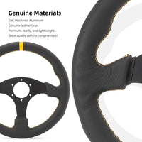 330mm Sport Steering Wheel Racing Simulator Controller Rims Flat Drift 13inch Suede Steering Wheel Runsco