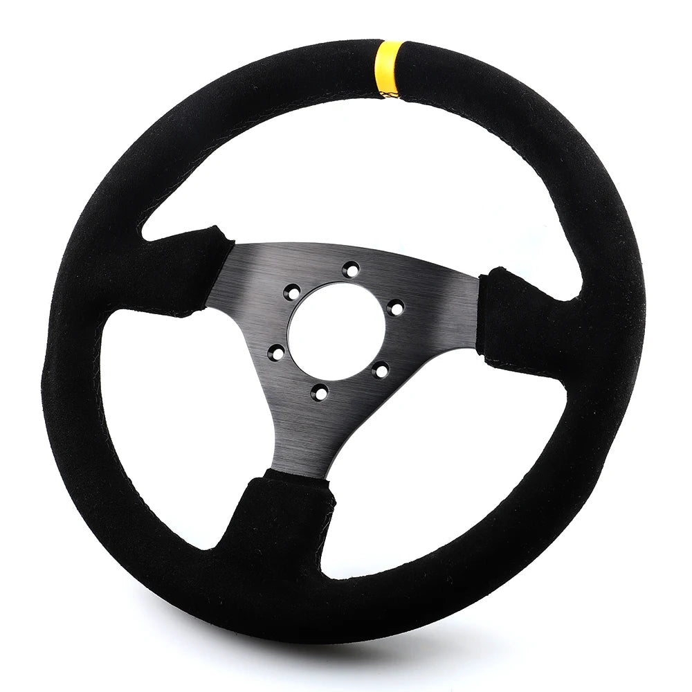 13inch 330mm Racing Steering Wheel Suede Competitive Drift PC Game U ...