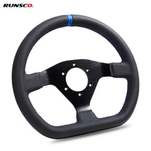Load image into Gallery viewer, 12Inch 300mm Steering Wheel Flat Leather Car Drift Pc Game Sport Wheels Control Universal PCD-6x70mm
