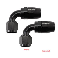 AN6 AN8 AN10 Hose End Fitting Swivel Adapter Aluminum Black