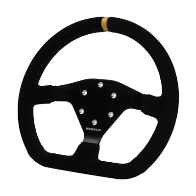 320mm Flat Steering Wheel Sim Racing Drift Pc Game Steering Wheel Control Suede Frame