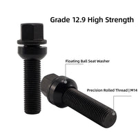 Extended Wheel Lug Bolts – R13 Ball Seat, 12.9 Grade | BMW / Audi / VW | M14x1.5 / M14x1.25 / M12x1.5 (10 pcs)