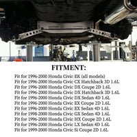 Rear Subframe Brace Tie Bar Lower Control Arm Complete kit For Honda Civic EK 96-00