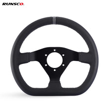 Load image into Gallery viewer, 300mm Steering Wheel Flat Leather Car Drift Pc Sim Gaming Sport Control Rims PCD-6x70mm
