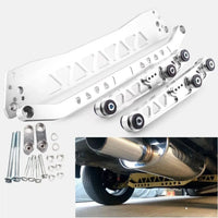 Billet Aluminium REAR SUBFRAME BRACE+TIE BAR+Rear Lower Control Arm For Honda Civic EG 92-95