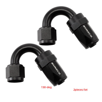 AN6 AN8 AN10 Hose End Fitting Swivel Adapter Aluminum Black