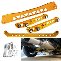 Billet Aluminium REAR SUBFRAME BRACE+TIE BAR+Rear Lower Control Arm For Honda Civic EG 92-95