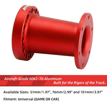 將圖片載入圖庫檢視器 51mm 76mm 101mm Steering Wheel Extension Hub Spacer Sandblasting Red Anodizing for Racing Simulator Game Race Car
