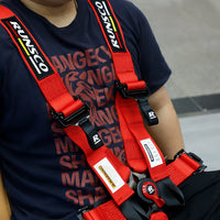 2Inch Seat Belt Harness Adjustable Harness Safe Shoulder Strap 5 Points Snap-In Cam Lock Quick Release -Runsco