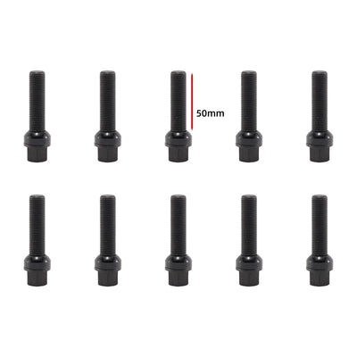 Extended Wheel Lug Bolts – R13 Ball Seat, 12.9 Grade | BMW / Audi / VW | M14x1.5 / M14x1.25 / M12x1.5 (10 pcs)