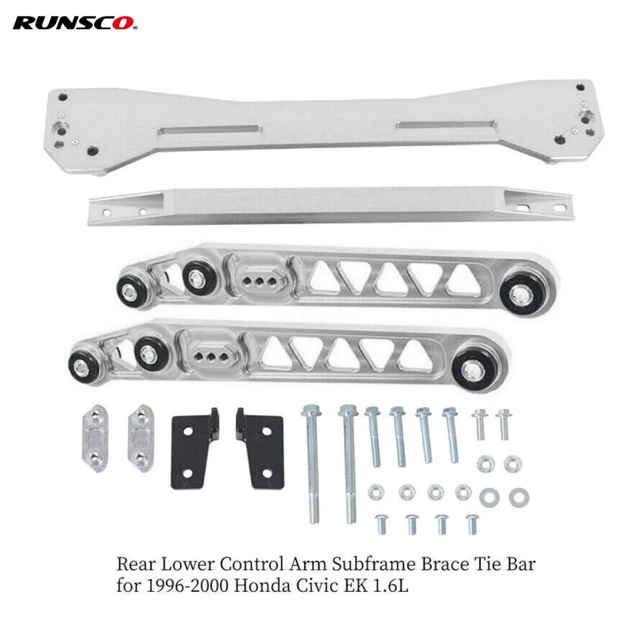 Rear Lower Control Arm Subframe Brace Tie Bar Kit for Honda Civic EK 96-00