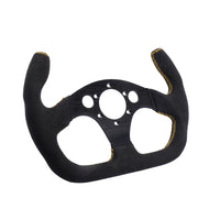 325mm Flat GT Steering Wheel Suede Racing Car/Game Rims Black with Horn Button