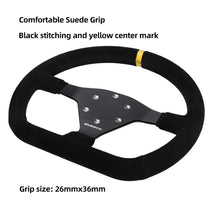 Load image into Gallery viewer, 320mm Flat Steering Wheel Sim Racing Drift Pc Game Steering Wheel Control Suede Frame
