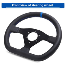 Load image into Gallery viewer, 12Inch 300mm Steering Wheel Flat Leather Car Drift Pc Game Sport Wheels Control Universal PCD-6x70mm
