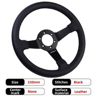 330mm 13Inch Steering Wheel Suede Leather Sport Drift Steering Wheel Aluminum Frame 6061-T6 70mm/PCD
