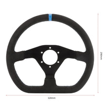 Загрузить изображение в средство просмотра галереи, Runsco 320mm Sport Steering Wheel D-Shape Suede 9040 Simulator Controller Rims Flat Drift
