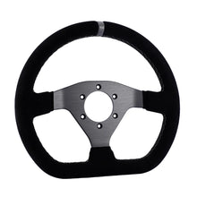 Load image into Gallery viewer, 300mm Steering Wheel Flat Suede Car Drift Pc Sim Gaming Sport Control Rims Grey Stitching PCD-6x70mm
