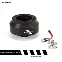 Steering Wheel Hub Adapter CNC Anodized Black Base for VW Golf 7/8 Gen Install 6 Bolt